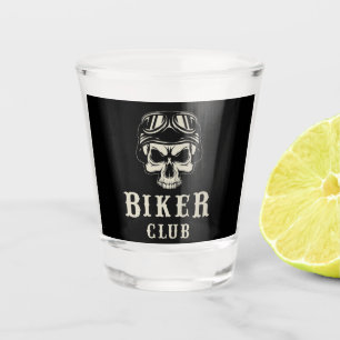 Biker Club Skull Shot Glass