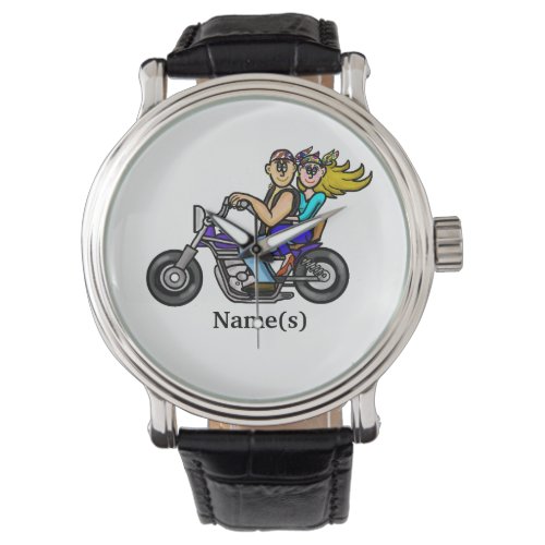 Biker Couple Watch  Customize With Names