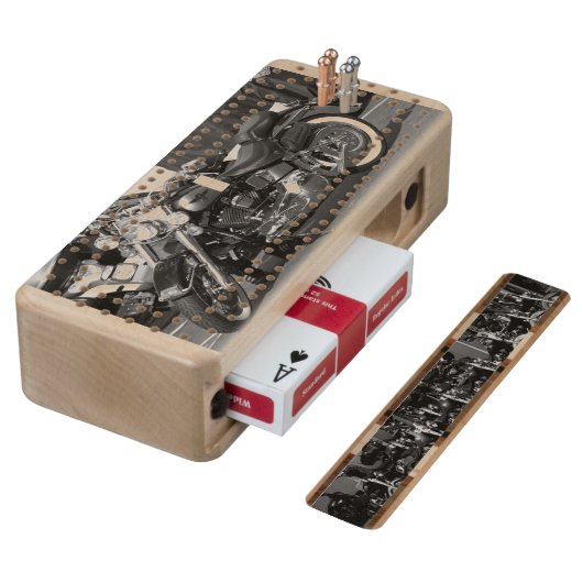 Biker Cribbage Board (Angled)