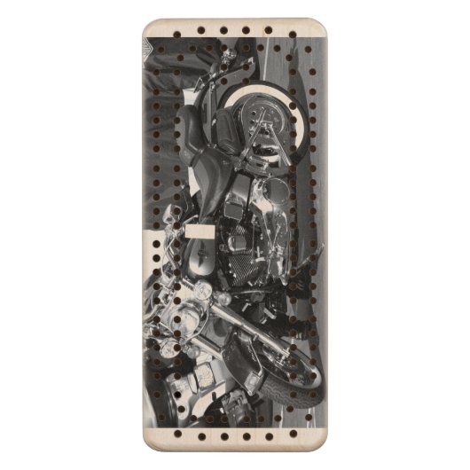 Biker Cribbage Board (Front Vertical)