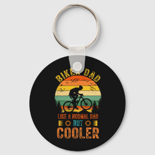 Biker Dad Bicycle Vintage Father's Day Design For Keychain
