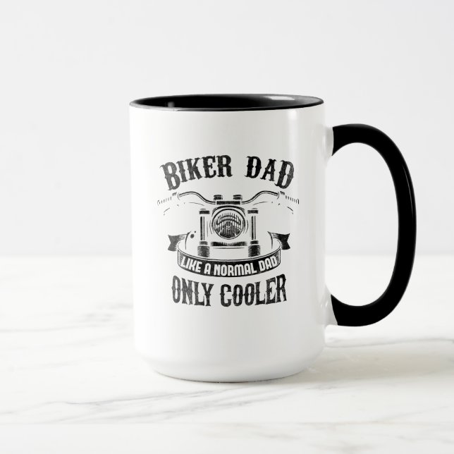 Biker Dad Like A Normal Dad Only Cooler Mug (Right)