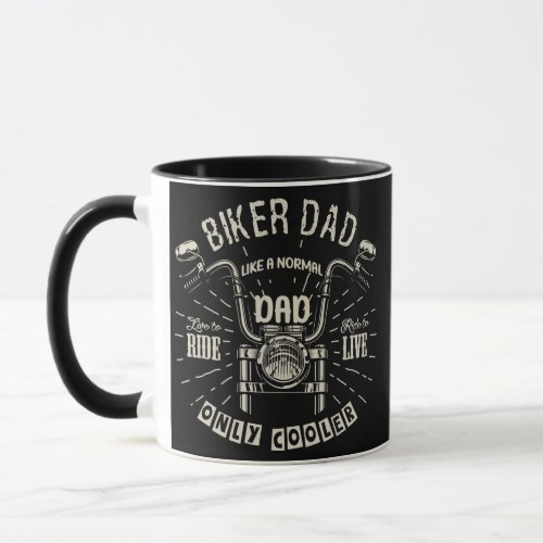 Biker Dad Motorcycle Fathers Day Plan To Go Mug