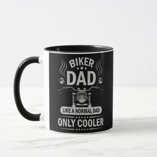 Biker Dad Motorcycle Fathers Day Vintage Design Mug