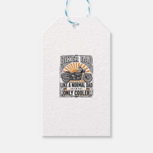 Biker Dad Vintage Motorcycle Vector Design_1 Gift Tags