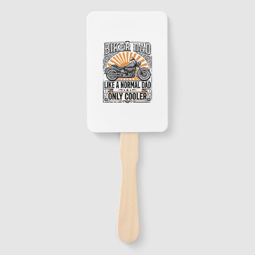 Biker Dad Vintage Motorcycle Vector Design_1 Hand Fan