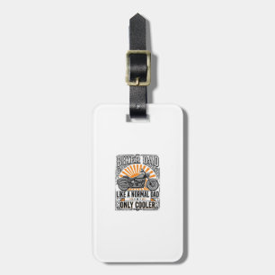 Biker Dad Vintage Motorcycle Vector Design_1 Luggage Tag