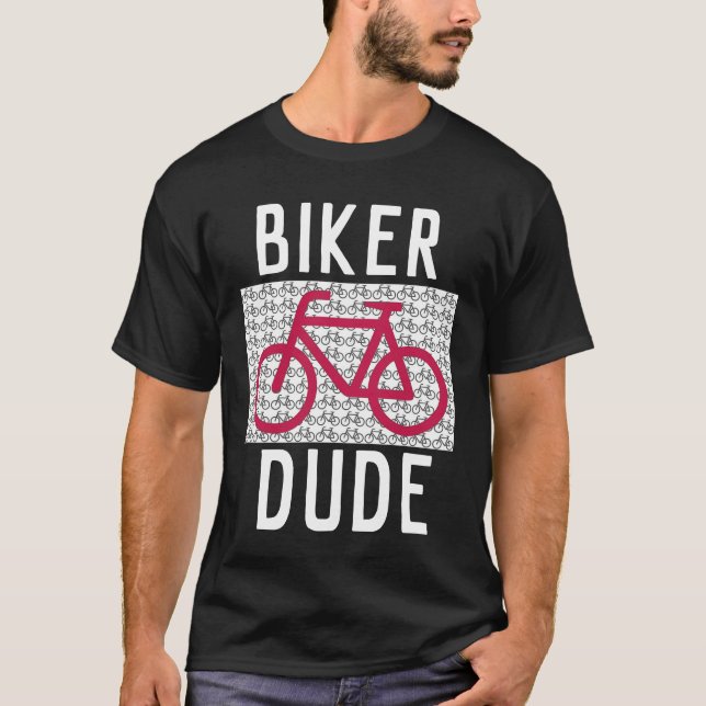BIKER DUDE MENS BIKE T-Shirts (Front)
