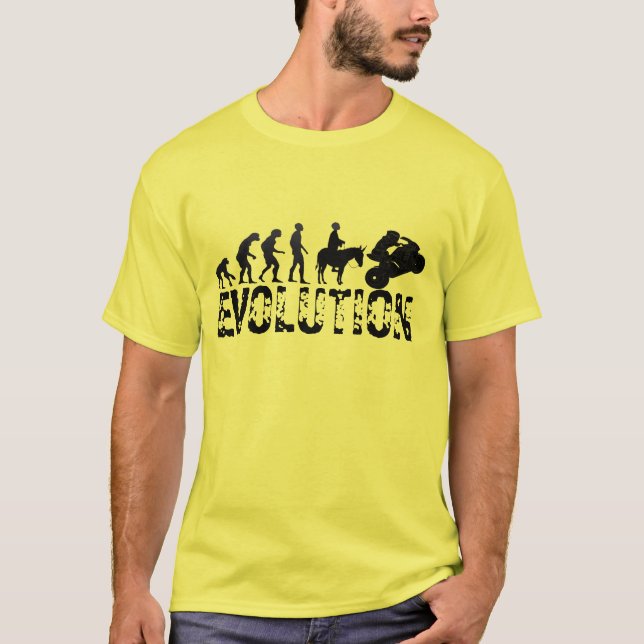 Biker Evolution Code Funny Pun T-Shirt - Cool (Front)