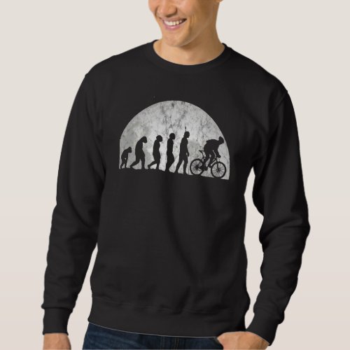 Biker Evolution  Evolution Of Man Road Bike Racing Sweatshirt