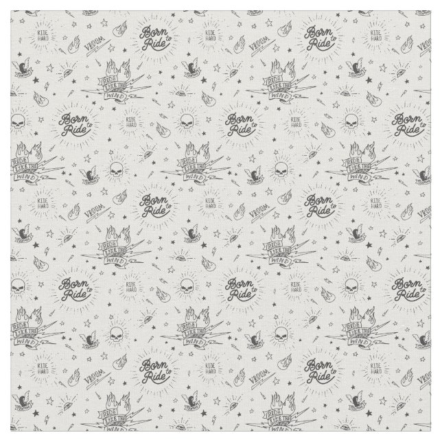 Biker Fabric Print (Close Up)