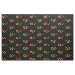 Biker Flame Orange on Black Motorcycle Fabric