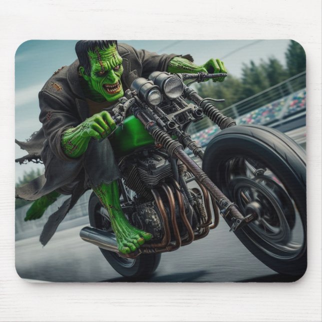 Biker Frankenstein Mouse Pad (Front)