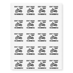 Biker Gify I Dream I'm A Motorcycle Temporary Tattoos