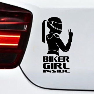 Biker Girl Inside Decal Sticker | Unique BikerGift