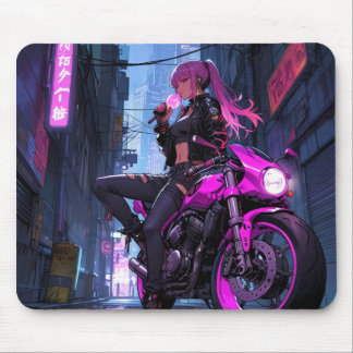 Biker Girl Mousepad