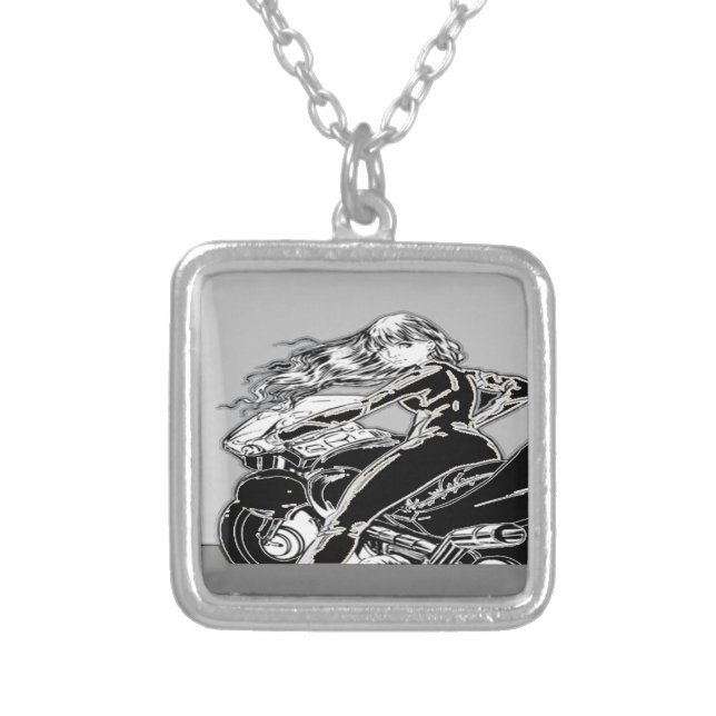 Biker Girl Necklace (Front)
