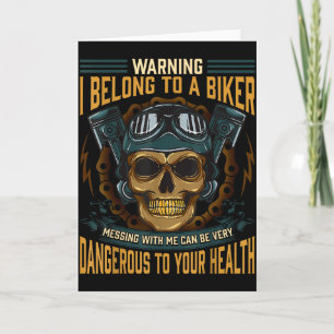 Biker Girlfriend Wife I Belong To A Biker Valentin Card