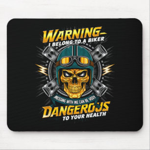 Biker Girlfriend Wife I Belong To A Biker Valentin Mouse Pad