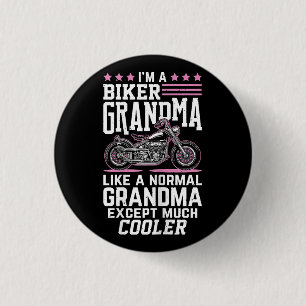 Biker Grandma - Motorbike Grandma Biker Grandma Button