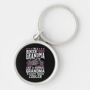 Biker Grandma - Motorbike Grandma Biker Grandma Keychain