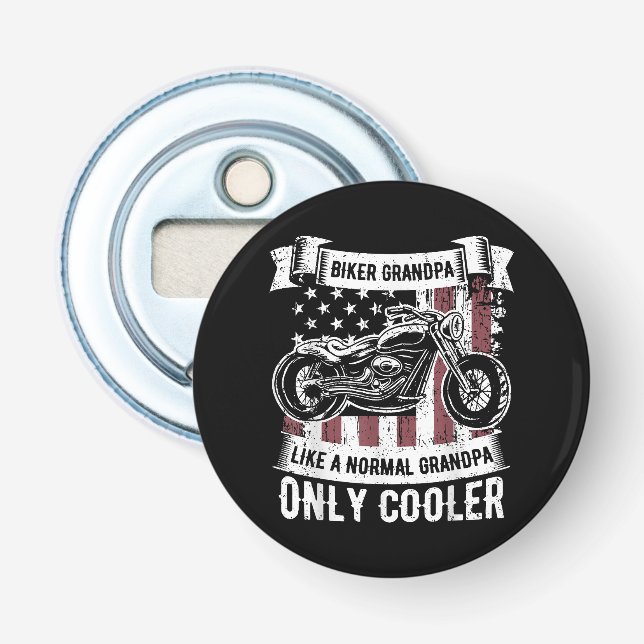 Biker Grandpa Ride Motorcycles Motorcycle Lovers R Bottle Opener (Front)