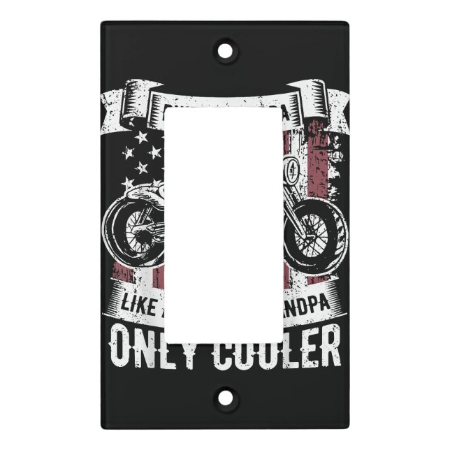 Biker Grandpa Ride Motorcycles Motorcycle Lovers R Light Switch Cover (Front)