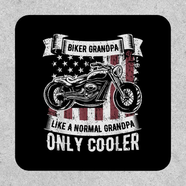 Biker Grandpa Ride Motorcycles Motorcycle Lovers R Patch (Front)
