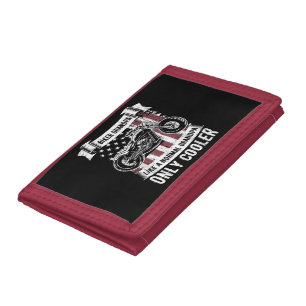 Biker Grandpa Ride Motorcycles Motorcycle Lovers R Trifold Wallet
