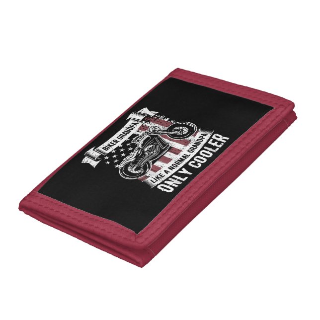 Biker Grandpa Ride Motorcycles Motorcycle Lovers R Trifold Wallet (Bottom)