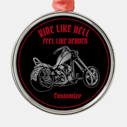 Biker Heaven  Metal Ornament