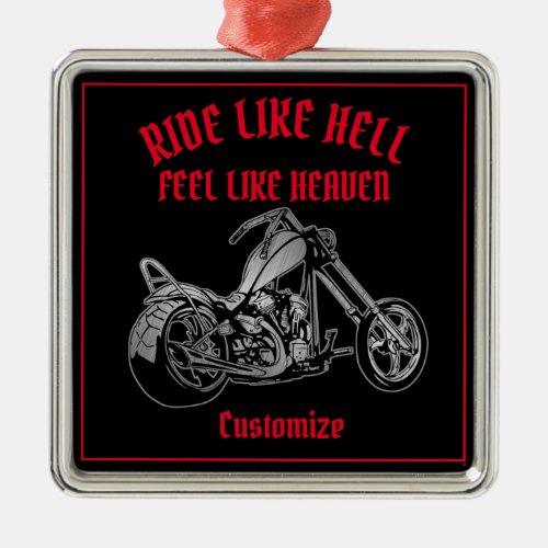 Biker Heaven  Metal Ornament