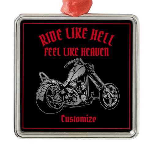 Biker Heaven  Metal Ornament