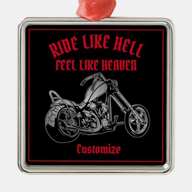 Biker Heaven  Metal Ornament (Front)