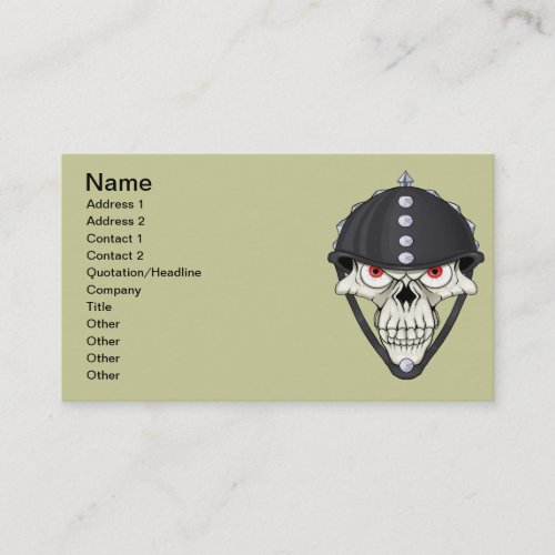 Biker Helmet Skull design for Motorcycle Riders Business Cards