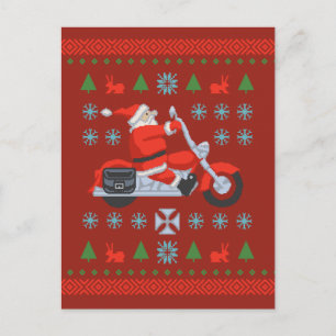 Biker Holiday Sweater Tees Postcard