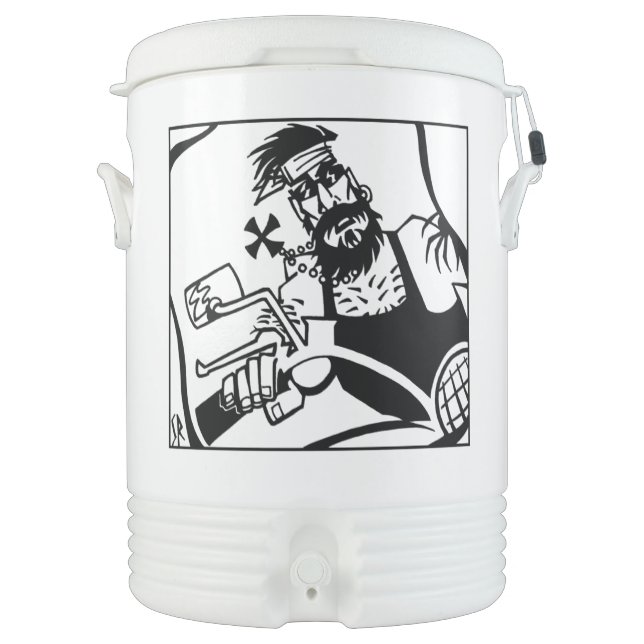 Biker Igloo beverage cooler 10 gallon (Front)