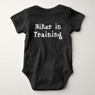 Biker in training baby bodysuit