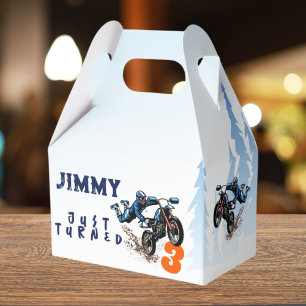 Biker Kid Dirt Stunt Bike Birthday Favor Boxes