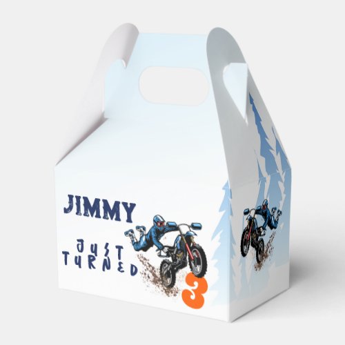 Biker Kid Dirt Stunt Bike Birthday Favor Boxes