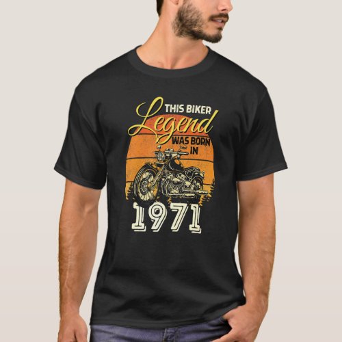 Biker Legend Men Motorcycle Biker Legend Was Born  T_Shirt
