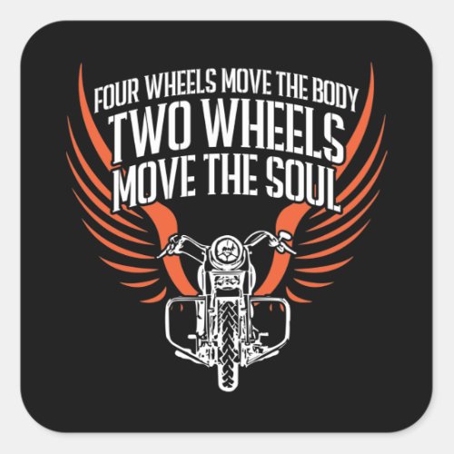 Biker Life Quote Motorcycle Lover Gift T_Shirt Square Sticker