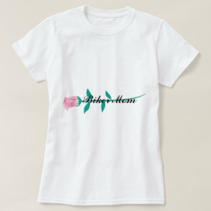 Biker Mom w/pinkrose 2 T-Shirt
