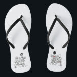 Biker Motorbike   Sidecar Wedding Flip Flops<br><div class="desc">Biker motorcycle   sidecar wedding flip flops. Perfect for a biker motorcycle themed fun casual wedding or to wear on your honeymoon.</div>