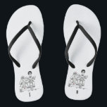 Biker Motorbike   Sidecar Wedding Flip Flops<br><div class="desc">Biker motorcycle   sidecar wedding flip flops. Perfect for a biker motorcycle themed fun casual wedding or to wear on your honeymoon.</div>