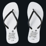 Biker Motorbike   Sidecar Wedding Flip Flops<br><div class="desc">Biker motorcycle   sidecar wedding flip flops. Perfect for a biker motorcycle themed fun casual wedding or to wear on your honeymoon.</div>