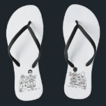 Biker Motorbike   Sidecar Wedding Flip Flops<br><div class="desc">Biker motorcycle   sidecar wedding flip flops. Perfect for a biker motorcycle themed fun casual wedding or to wear on your honeymoon.</div>