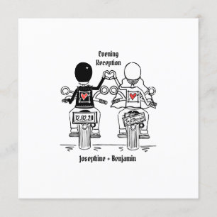 Biker Motorcycle Evening Wedding Invitation