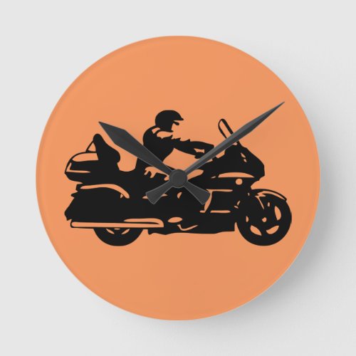 biker motorcycle moto goldwing round clock