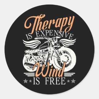 Biker Motorcycle Motorbike Rider Biker Classic Round Sticker